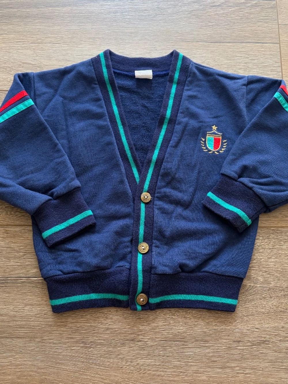 Vintage Boys V-Neck Button Sweater